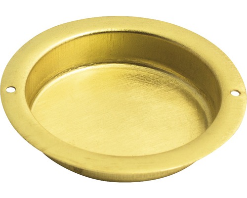 Rund infälld mässingsskål för skjutdörrar