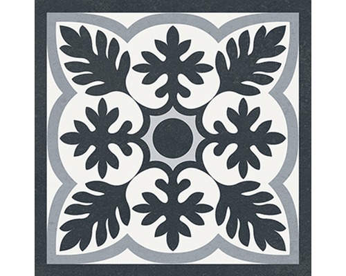 Fyrkantig platta med blommönster för golv och vägg
