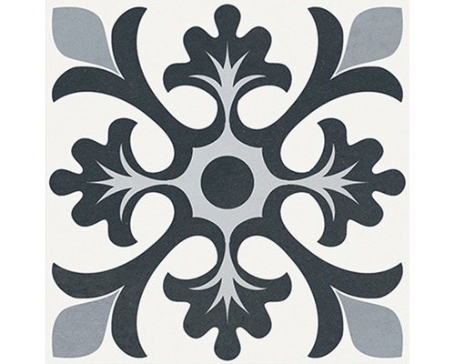 Dekorativ golvplatta med blommönster