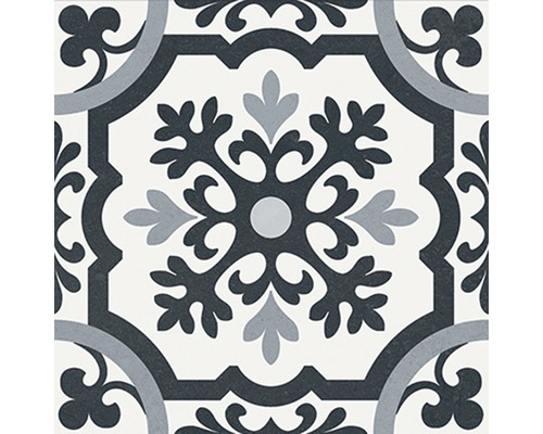 Dekorativ golvplatta med blommönster