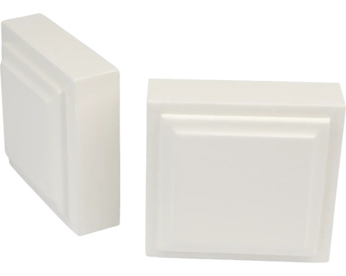 Toppklots vitmålad furu 75x75x20mm 2-pack