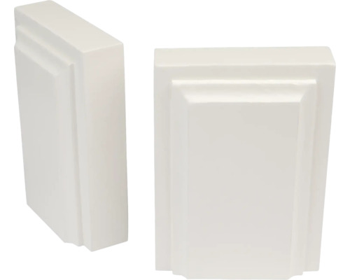 Bottenklots vitmålad furu 75x100x20mm 2-pack Bottenklots vitmålad furu 75x100x20mm 2-pack