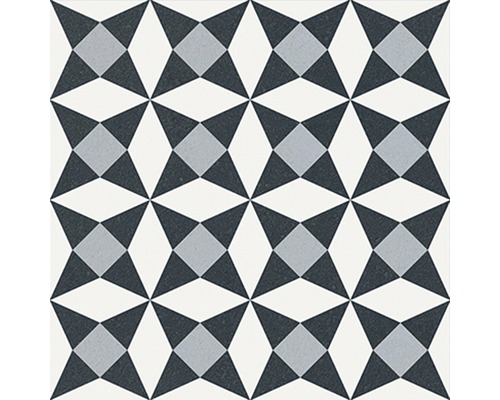 Kakelmönster med geometriskt stjärn- och rombmotiv
