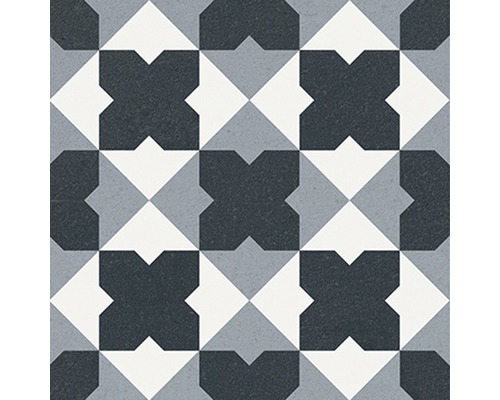 Mönster av golvplattor med geometrisk dekor