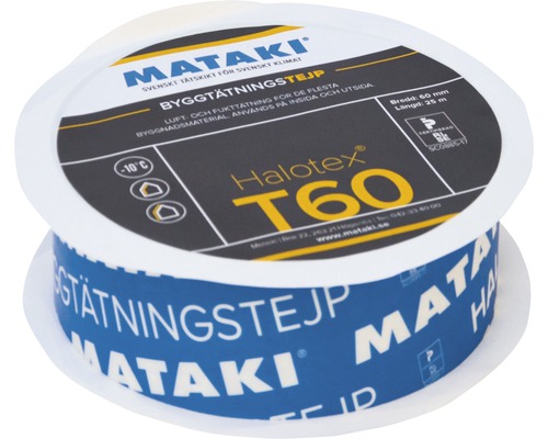 Mataki Halotex T60 tätningsband, 60 mm bred, 25 m lång