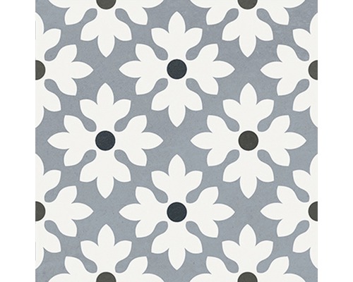 Kakelmönster med blommigt motiv