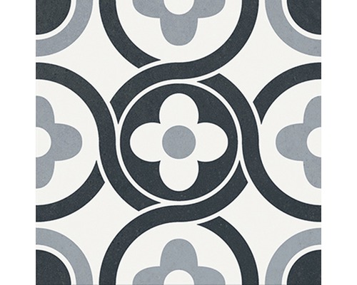 Dekorativ golvplatta med blommönster