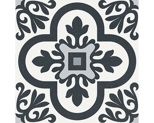 Dekorativ kakelplatta med blommotiv