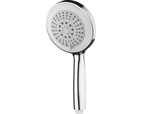 Duschhandtag BASANO Marsala Ø13cm med LED-belysning 3 inställbara lägen krom Handdusch med duschhuvud och handtag