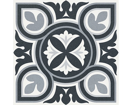 Dekorativ golvplatta med ett ornamentalt mönster