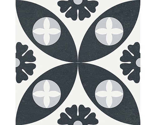 Dekorativ platta med blommönster för vägg- och golvdesign