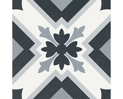 Dekorativ kakelplatta med ornamentalt mönster