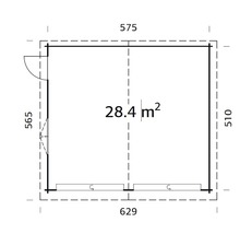 Garage PALMAKO Roger 29,3m² med sektionsport