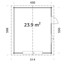 Garage PALMAKO Roger 24,8m² med sektionsport