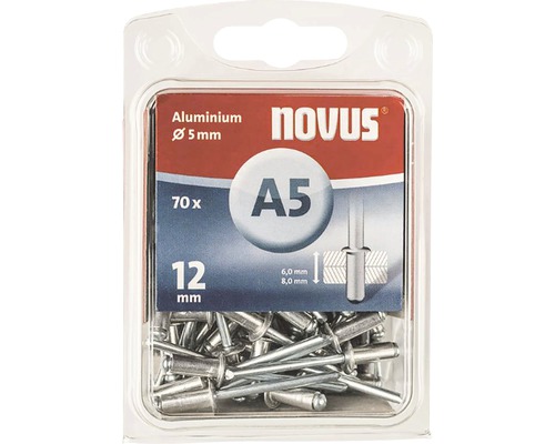Blindnit NOVUS aluminium Ø 5x12mm 70 pack