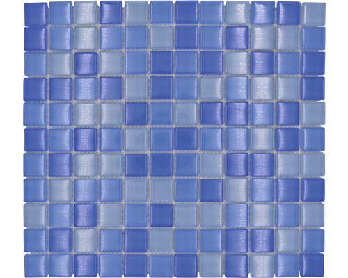 Mosaik glas XCM 8222 30,2x32,7 cm blå