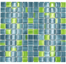 Mosaik glas Crystal XCM 8250 30,2x32,7 cm grön
