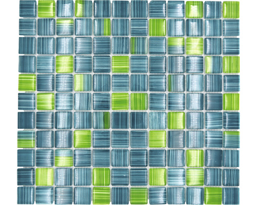 Mosaik glas Crystal XCM 8250 30,2x32,7 cm grön