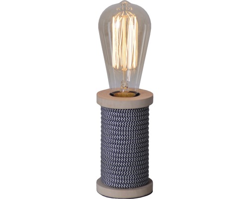 Dekorativ bordslampa med glödlampa och spolfot