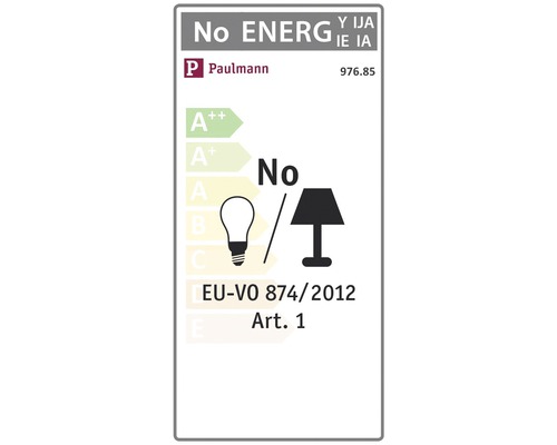 Paulmann logotyp energietikett