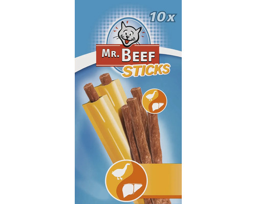 Kattgodis MR. BEEF Sticks fågel lever 10-pack