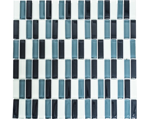 Mosaik glas XCM S 828 31x32,2 cm grå/vit/svart