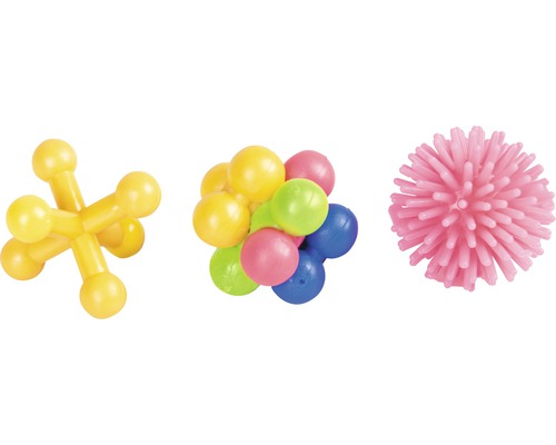 Tre olika leksaksbollar för barn