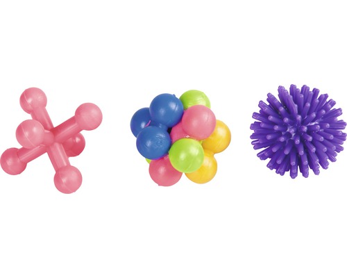 Tre olika massagebollar för spädbarn och barn