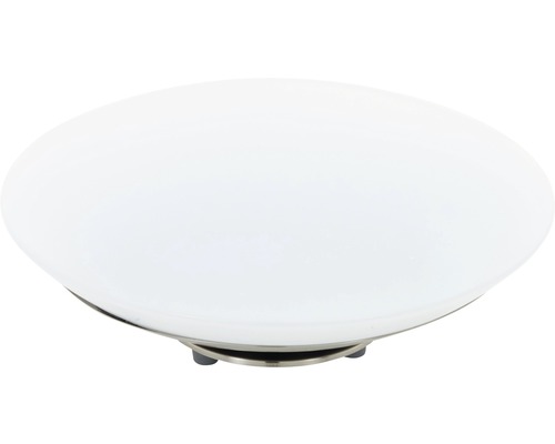 Vit bordslampa med rund lampskärm