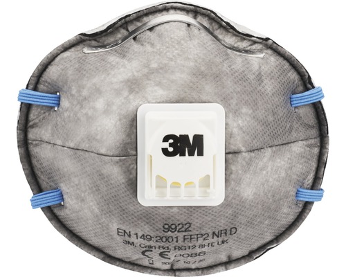 Andningsskydd 3M™ för målning med vattenbaserad färg 9922C2 2-pack