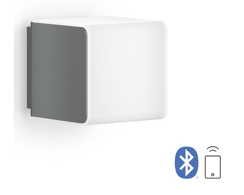 Vit vägglampa med Bluetooth-symbol