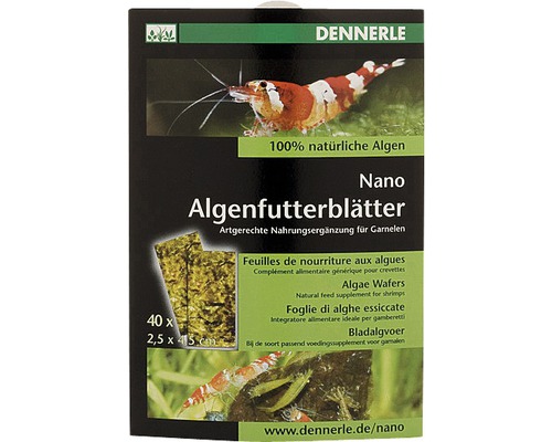 Fiskfoder DENNERLE Nano algfoderblad 40st