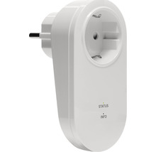 Vit WiFi-kontakt med status- och infoindikator