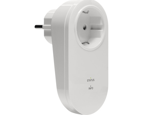 Vit WiFi-kontakt med status- och infoindikator