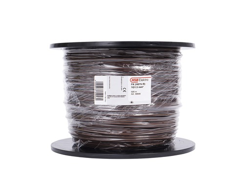 Installationskabel FK (H07 V-R), 1,5 mm², brun, metervara Elektrisk kabel på spole