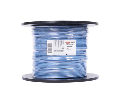 Installationskabel FK (H07 V-R), 2,5 mm², blå, metervara Elektrisk installationskabel på spole