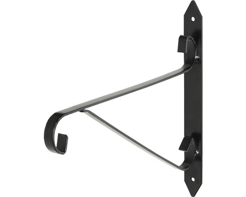 Konsol DOLLE Fleur 250x230mm metall svart Svart vägghållare för blomkrukor