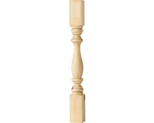 Stolpe svarvad furu 102 53x53x500mm Bordsben i trä, svarvat