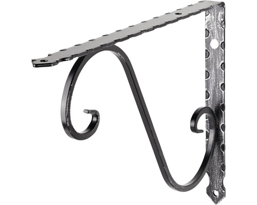 Konsol DOLLE Ornament 280x200mm av smide Väggkonsol av metall med dekorativa ornament