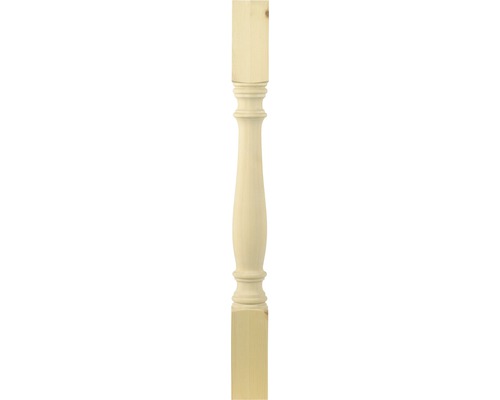 Stolpe svarvad furu 117 85x85x700mm Träräcke stolpe