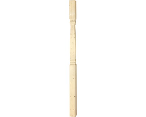 Stolpe fyrkantfräst 118 130x130x2500mm Träbaluster för trappor eller räcken