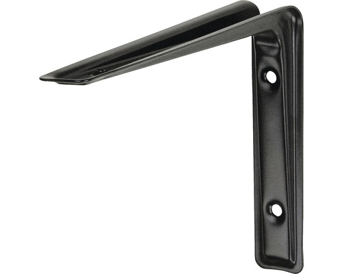 Konsol DOLLE Altura 120x80mm metall svart Metallvinkel med två borrhål för fastsättning.