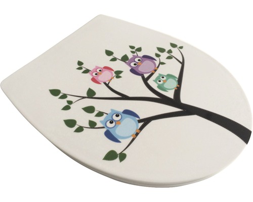 Toalettsits med uggladekor