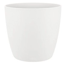 Vit blomkruka i plast