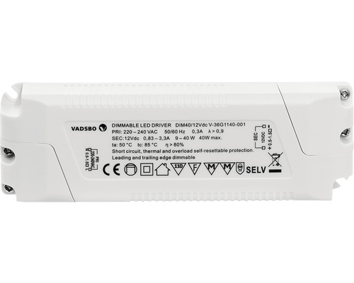 Vadsbo dimbara LED-drivare DIM40/12Vdc V-36G1140-001
