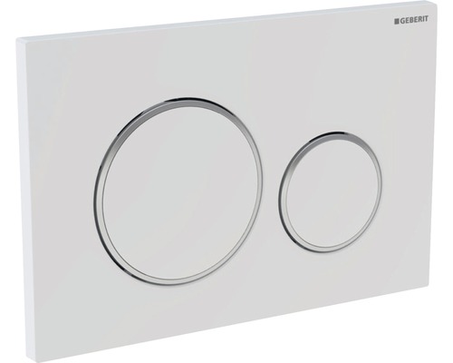 Geberit tryckplatta med två knappar för toalettspolning