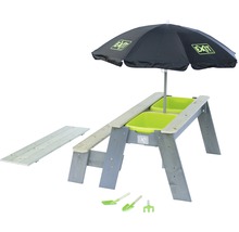 Sand-, vatten- och picknickbord EXIT Aksent Deluxe inkl. 1 bänk 89x95x50cm grå-thumb-0