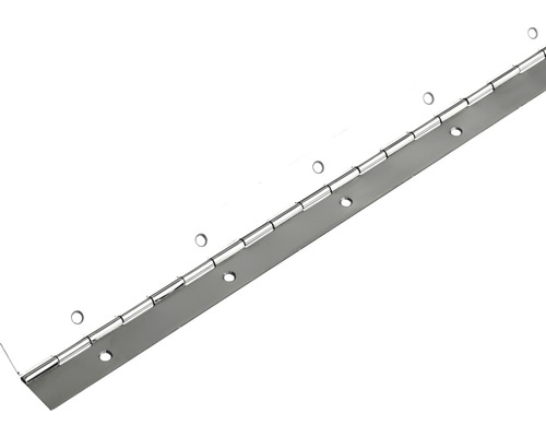 Pianogångjärn HETTICH 600x32mm förnicklad Långt metallgångjärn med monteringshål