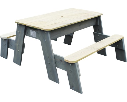 Sittgrupp för barn i trä med bord och bänkar för trädgården