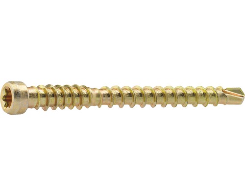 Golv- och listskruv GRABBER PTX 4,2x48mm gulkromaterad 250-pack Spånskruv med försänkt huvud och fräsribbor